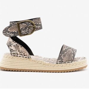 Wedge Snake Skin Sandal